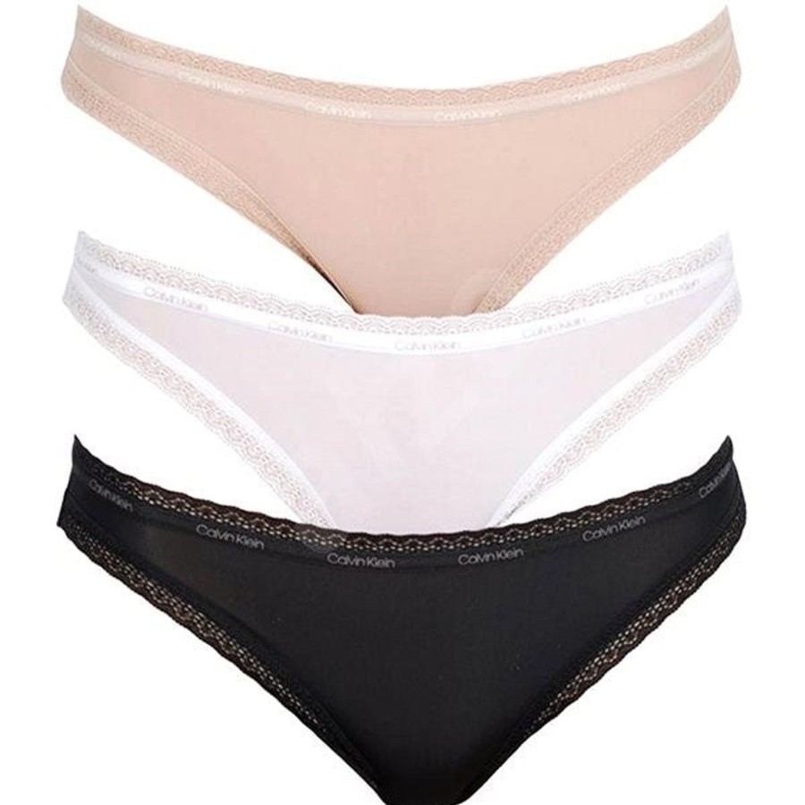 Calvin Klein Pack Tanga Microfibra Ck | Ropa Interior Mujer