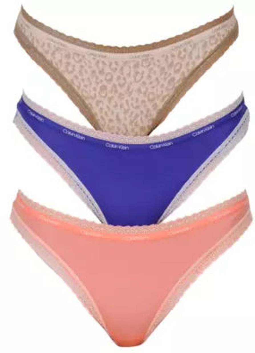 Calvin Klein Pack Tanga Microfibra Ck | Ropa Interior Mujer