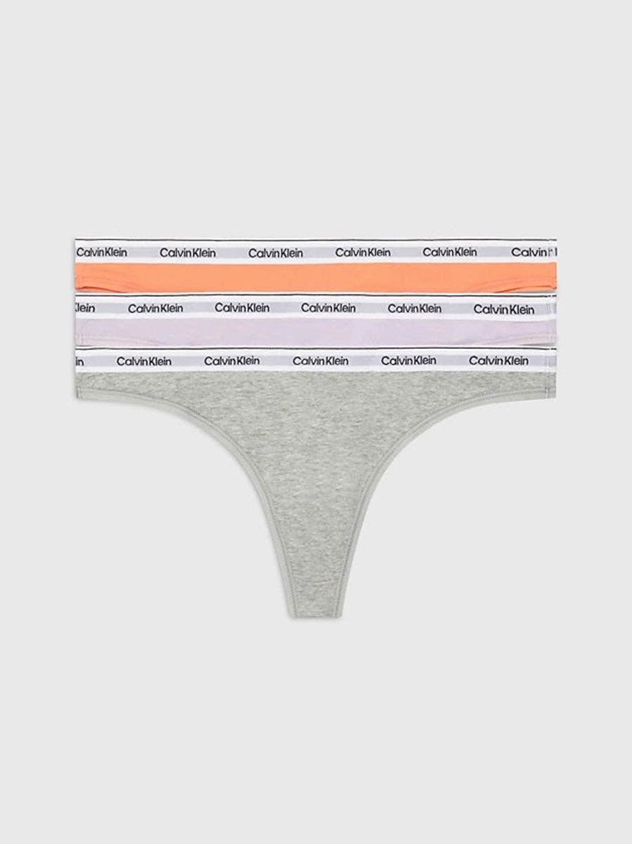 Calvin Klein Pack Tanga Algodon Modern Logo Calvin Klein | Ropa Interior Mujer