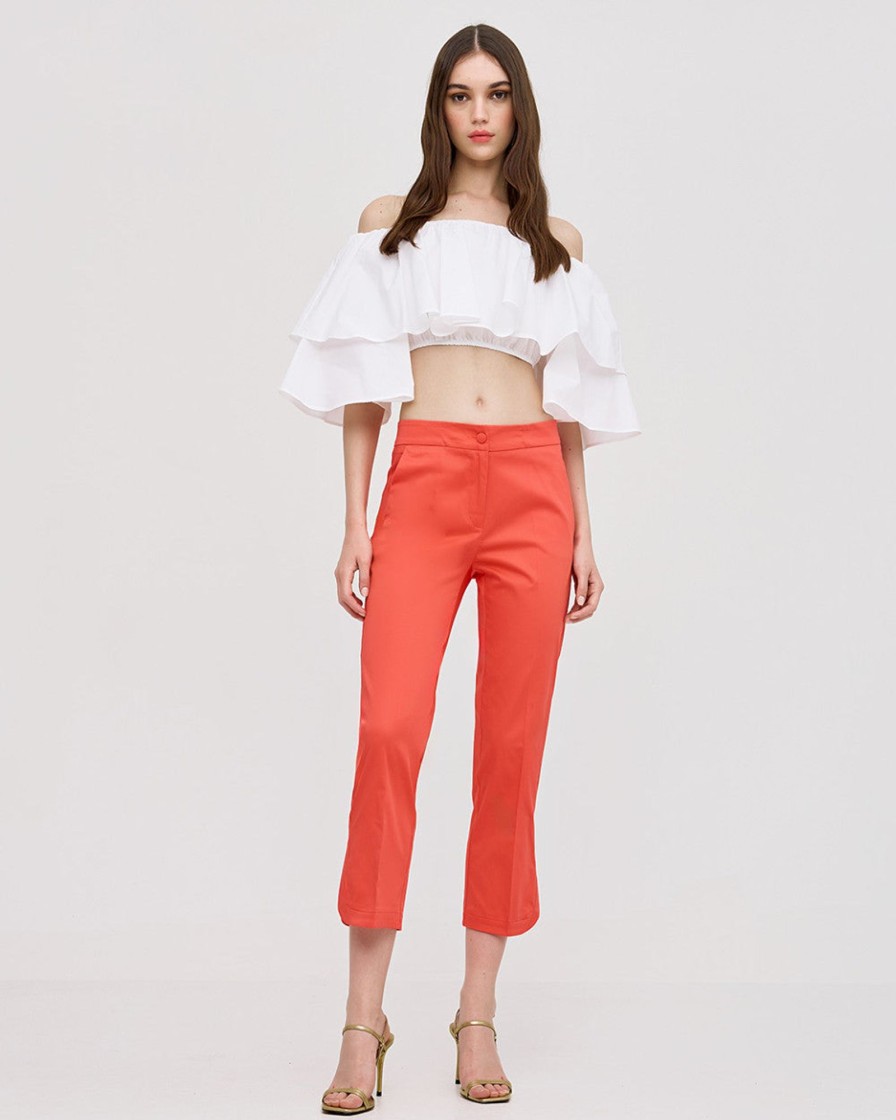 ACCESS Pantalon Cropped De Pernera Recta Access | Faldas Y Pantalones