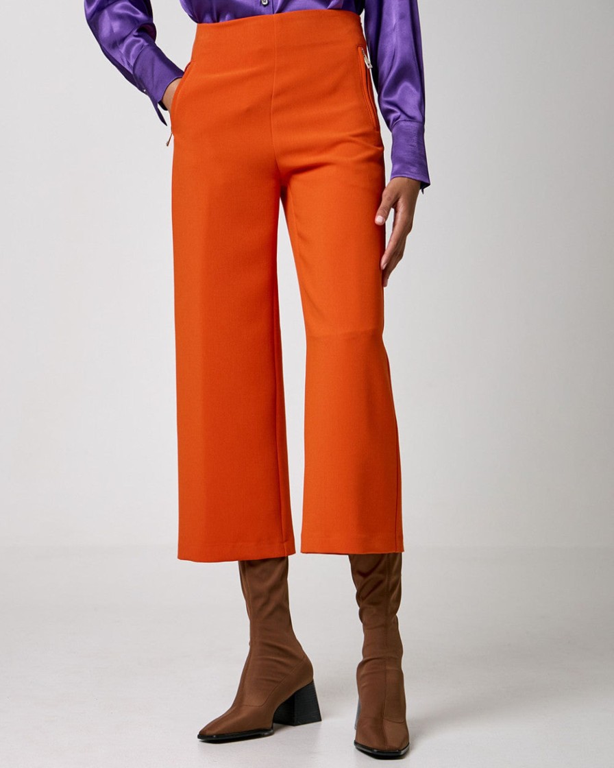 ACCESS Pantalones Cropped Anchos Access | Faldas Y Pantalones